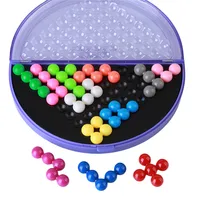 Classic puzzle pyramid plate IQ pearl logical mind game Brain Teaser educational toys for children  beads  MU838744 1
