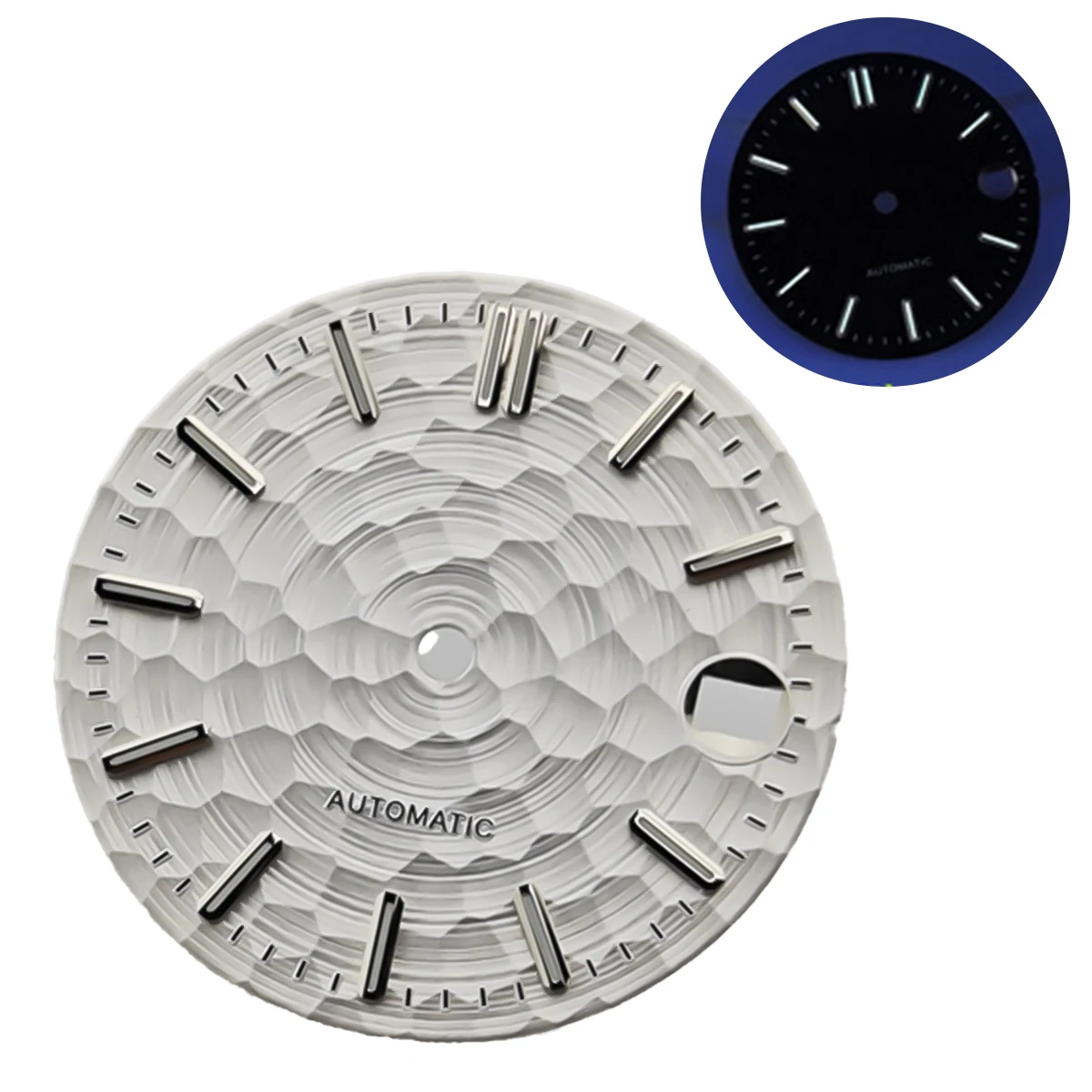 Enhanced Watch Dial with Green Luminous Accents - 28.5mm, Multicolor Options