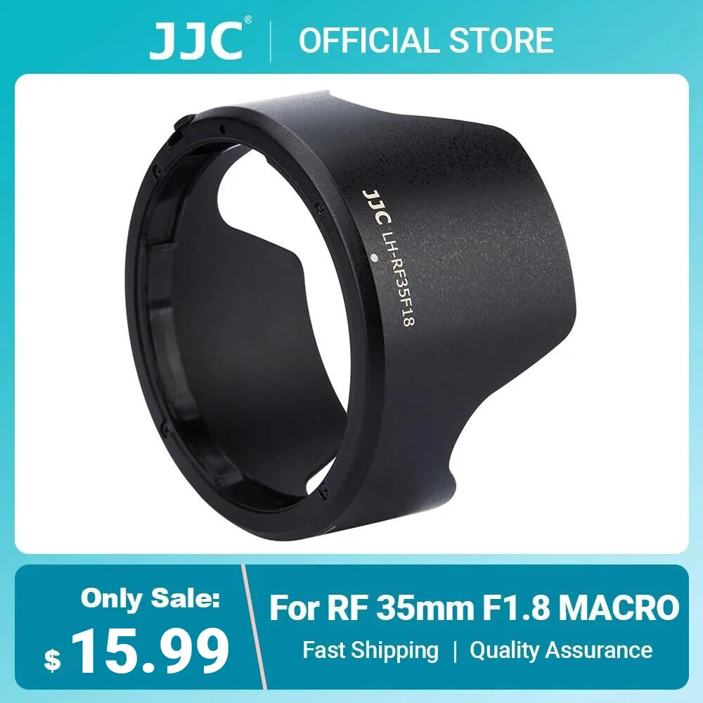 

JJC Reversible RF 35mm Lens Hood Compatible With Canon RF 35mm F1.8 MACRO IS STM Lens for Canon EOS R RP Ra R5 R6 R7 R10 R3 C70