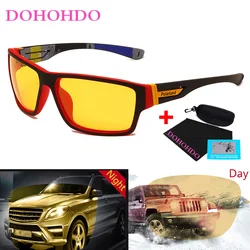 Enhanced Anti-Glare Night Vision Polarized Sunglasses with Yellow Lens and UV400 Protection (Red NV-With Box)