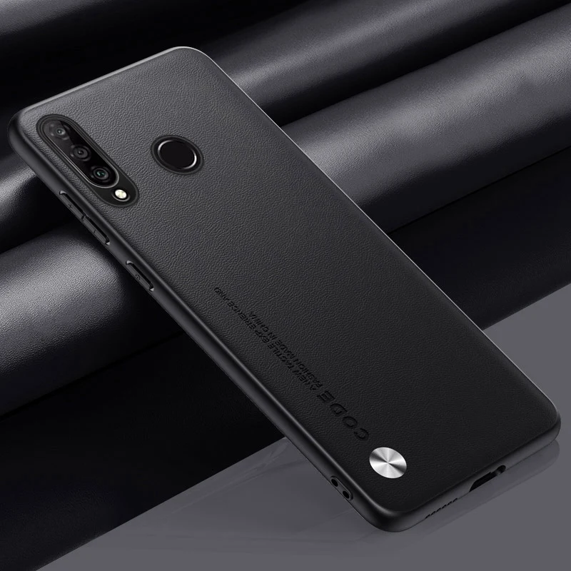 Luxury PU Leather Matte Silicone Shockproof Phone Case - Full Protection Back Cover