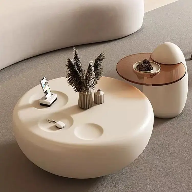 

Nordic Simple Modern Cream Style Cat's Paw Coffee Table New Cream Style Living Room Light Luxury Creative Coffee Table