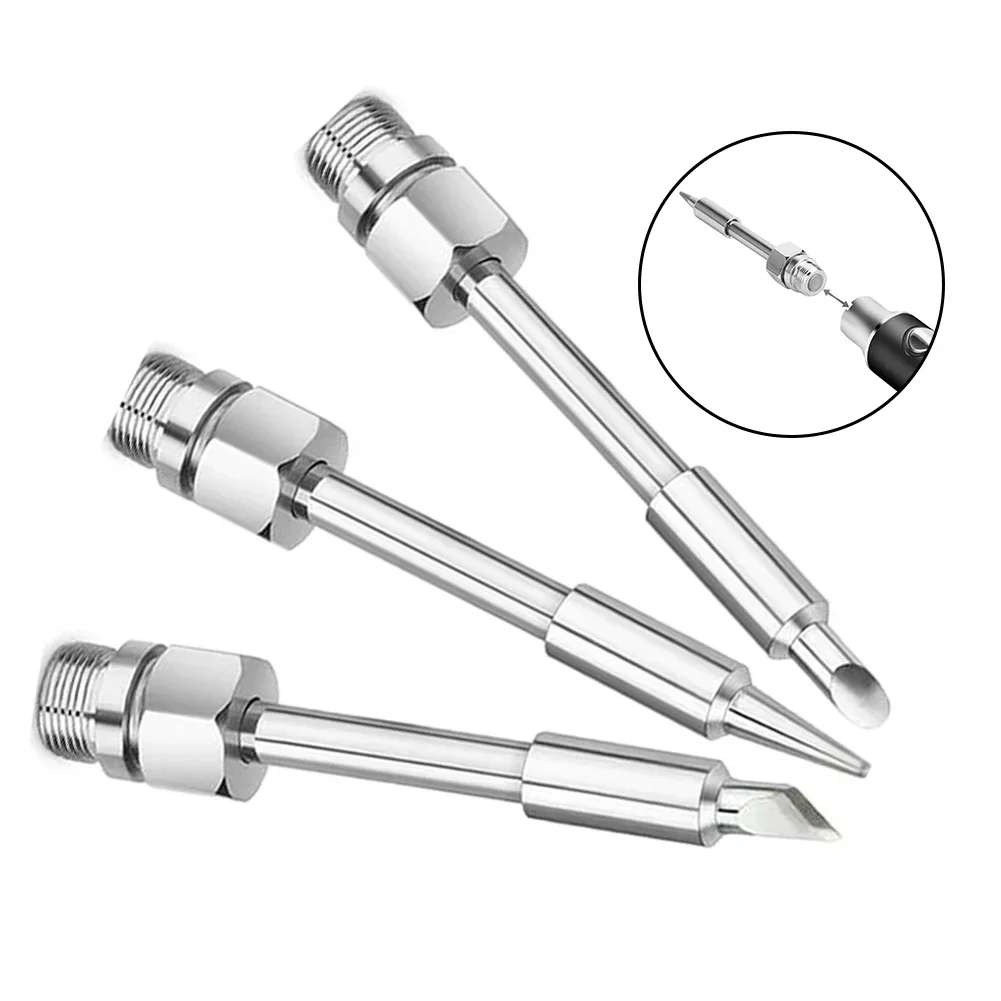 Soldering Iron Tips 3pcs 510 Interface Soldering Iron Head M7*0.5mm Thread Mini Soldering Iron Tips For 8-10W Battery Mainframe