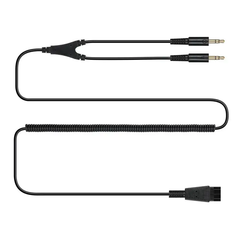 QD에서 DC3.5mm 로 빠른 연결 해제 케이블, 듀얼 DC3.5mm 컴퓨터 사운드 카드 연결, Plantronics 헤드폰에 적합, 3M