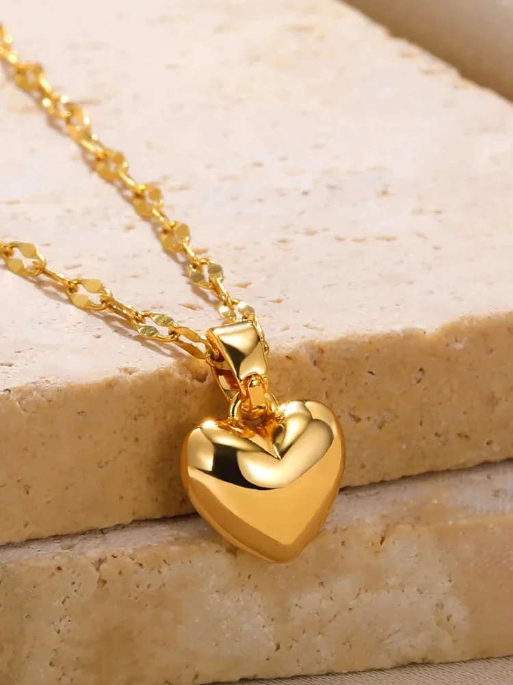 Stainless Steel Gold Beloved Charm Pendant Necklace - Image 5