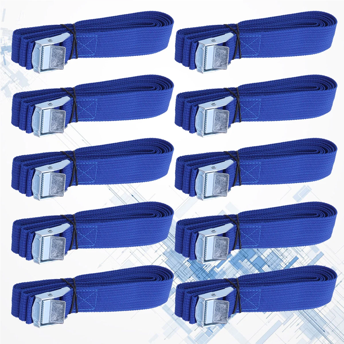 Long Luggage Straps Cargo Tie Down Belts Buckles Lashing Straps Tensioning Belts for Roof Rack Automobile Interior Others