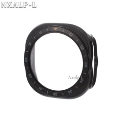 Premium Tempered Glass Screen Protector with Hard PC Case for Galaxy Watch Ultra 2 (Black Orange Grey)