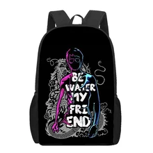 

Bruce Lee School Bags For Girls Boys Print Multifunctional Kids Backpacks Women Mochila Students Book Bag Children Shoulder Bag