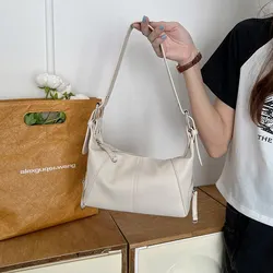 Trendy Y2K Style Minimalist Women's Shoulder Bag (SB370-White)