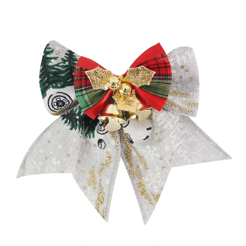 thumbnail image 1 of Paquete de 4 pequeños lazos de campana para árbol de Navidad, adornos para el hogar, bodas, fiestas, regalos de Año Nuevo, manualidades con lazos, 1 of 5