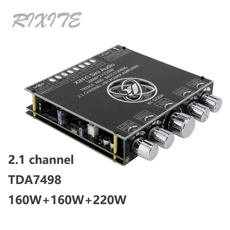 

160W*2+220W TDA7498 Bluetooth Subwoofer Power Amplifier Board 2.1 Channel Hifi Class D Audio Power Amplifier Board Home Theater