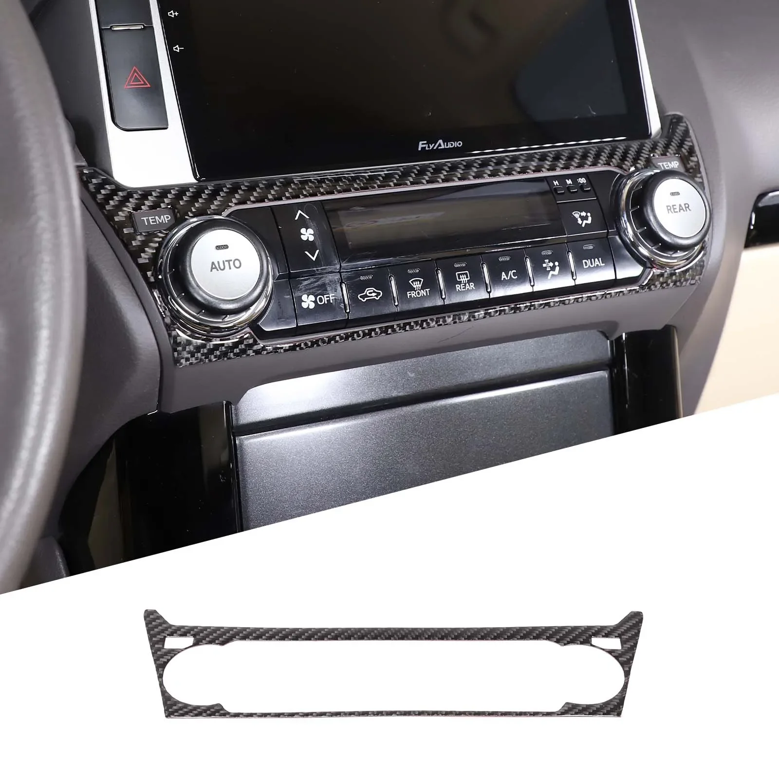 

For Toyota Land Cruiser Prado FJ150 150 2010-2017 Soft Carbon Fiber Car Center Air Conditioning Switch Frame Car Accessories