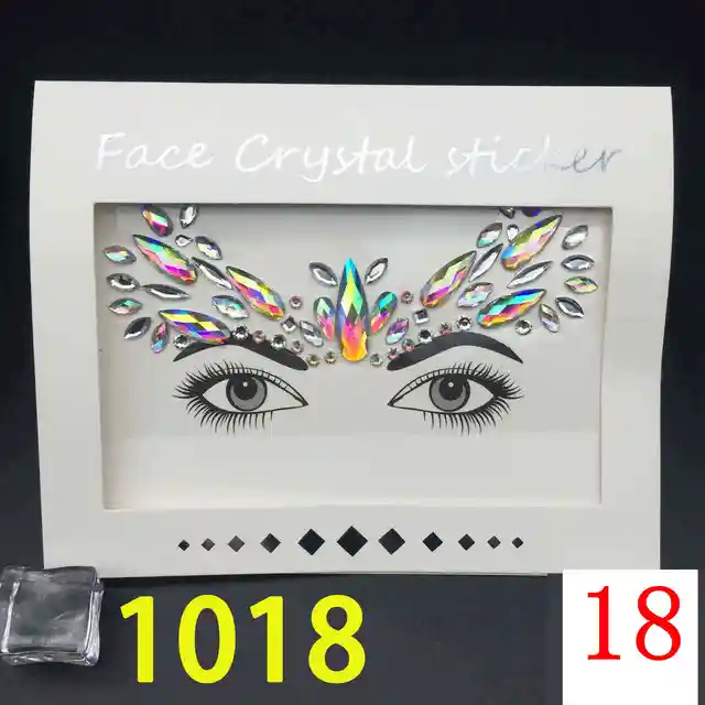 Resin Rhinestone Chest Glitter Sticker Face Jewels Gems Festival Party  Makeup Body Jewels Flash Fake Temporary