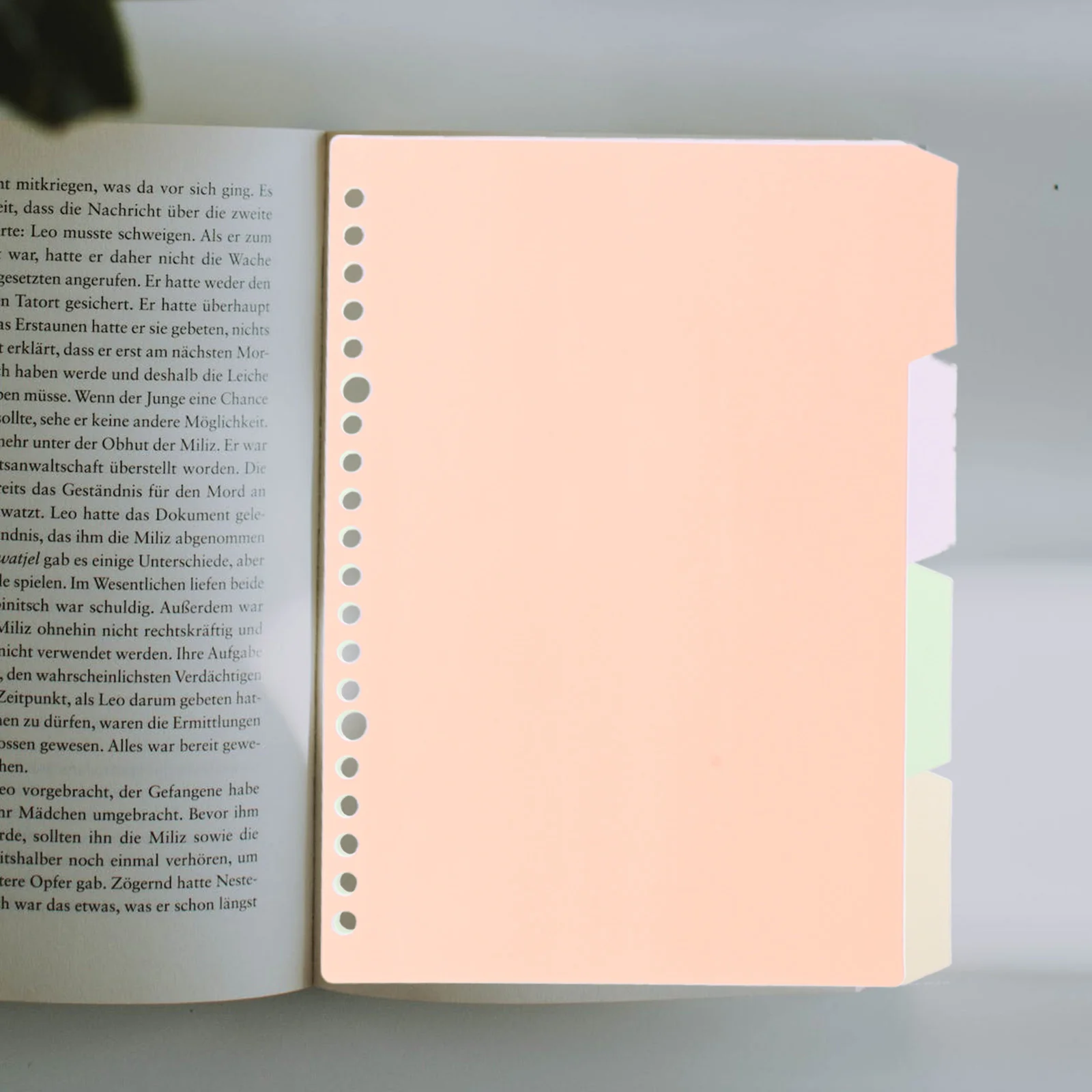 8 Pcs Index Card Loose-leaf Paper Notebook Dividers Binder Tabs Classified Labels A4 Notepad Separator Page Detachable