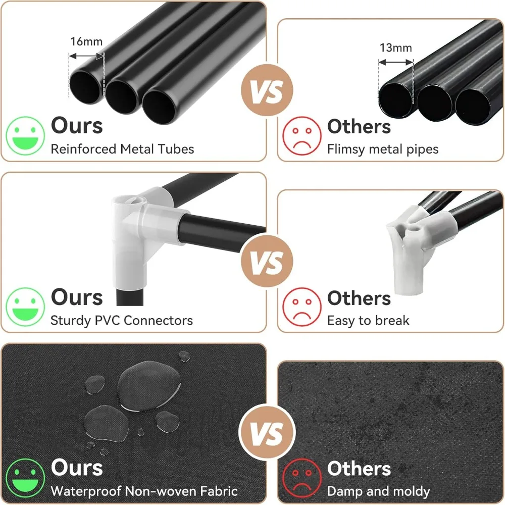 Portable Closet Wardrobe Closet for Hanging Clothes with 6 Storage Shelves, 1 Hanging Rod and 4 Pockets, Free Standing Closet C 4