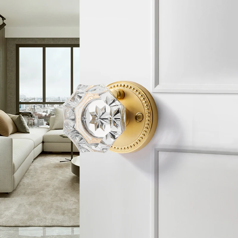 PrivacyLockDoorKnobBedroomBathroomRoomHouseCrystalDoorKnob