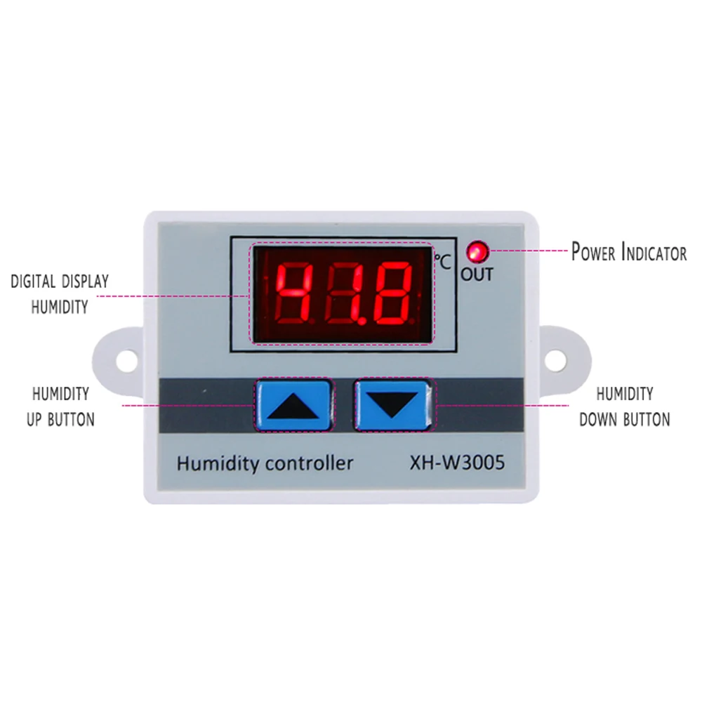 220v humidistat higrômetro regulador interruptor controle umidade + sensor umidade