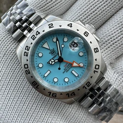 STEELDIVE SD1992 NH34 Movement New In 2023 Four Hands GMT Turquoise Dial 41MM  Blue Luminous 300M Mens Dive Watch Reloj Sapphire