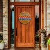Wooden Door Sign Happy Summer Ice Lollipop Logo Home Party Holiday Decoration Hanging Tag Hanging Piece Front Welcome Sign 1