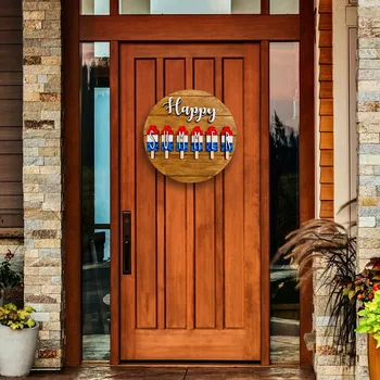 Wooden Door Sign Happy Summer Ice Lollipop Logo Home Party Holiday Decoration Hanging Tag Hanging Piece Front Welcome Sign 1
