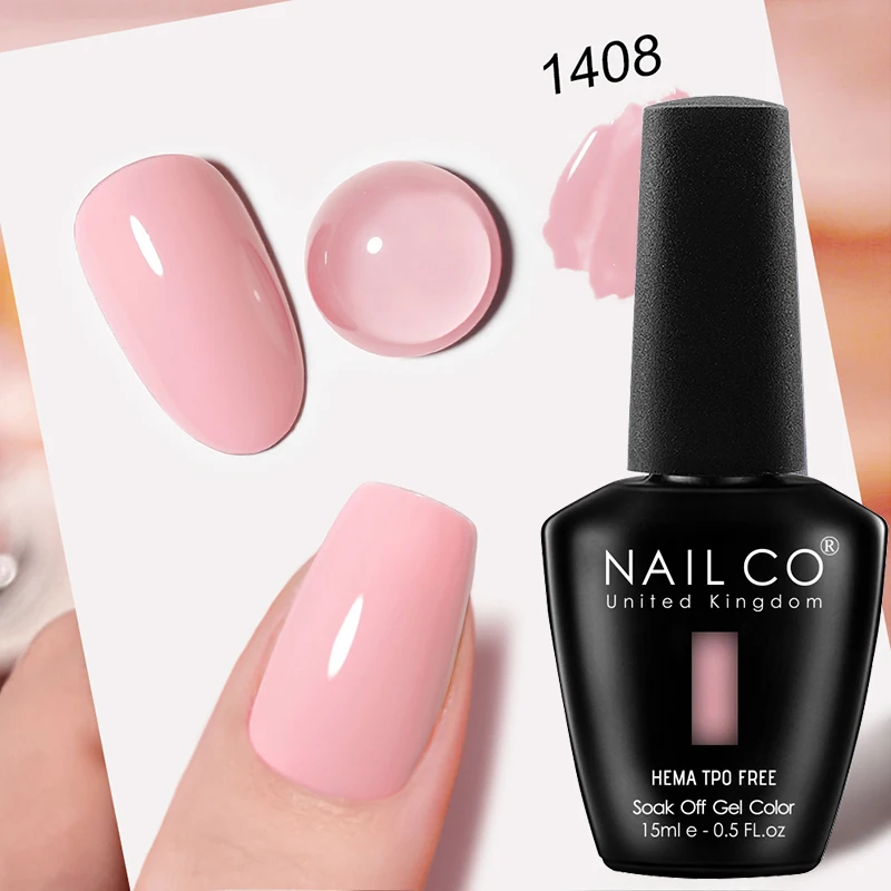 NAILCO Premium Soft Color Gel Polish - Vibrant Semi-Permanent Varnish, HEMA & TPO Free