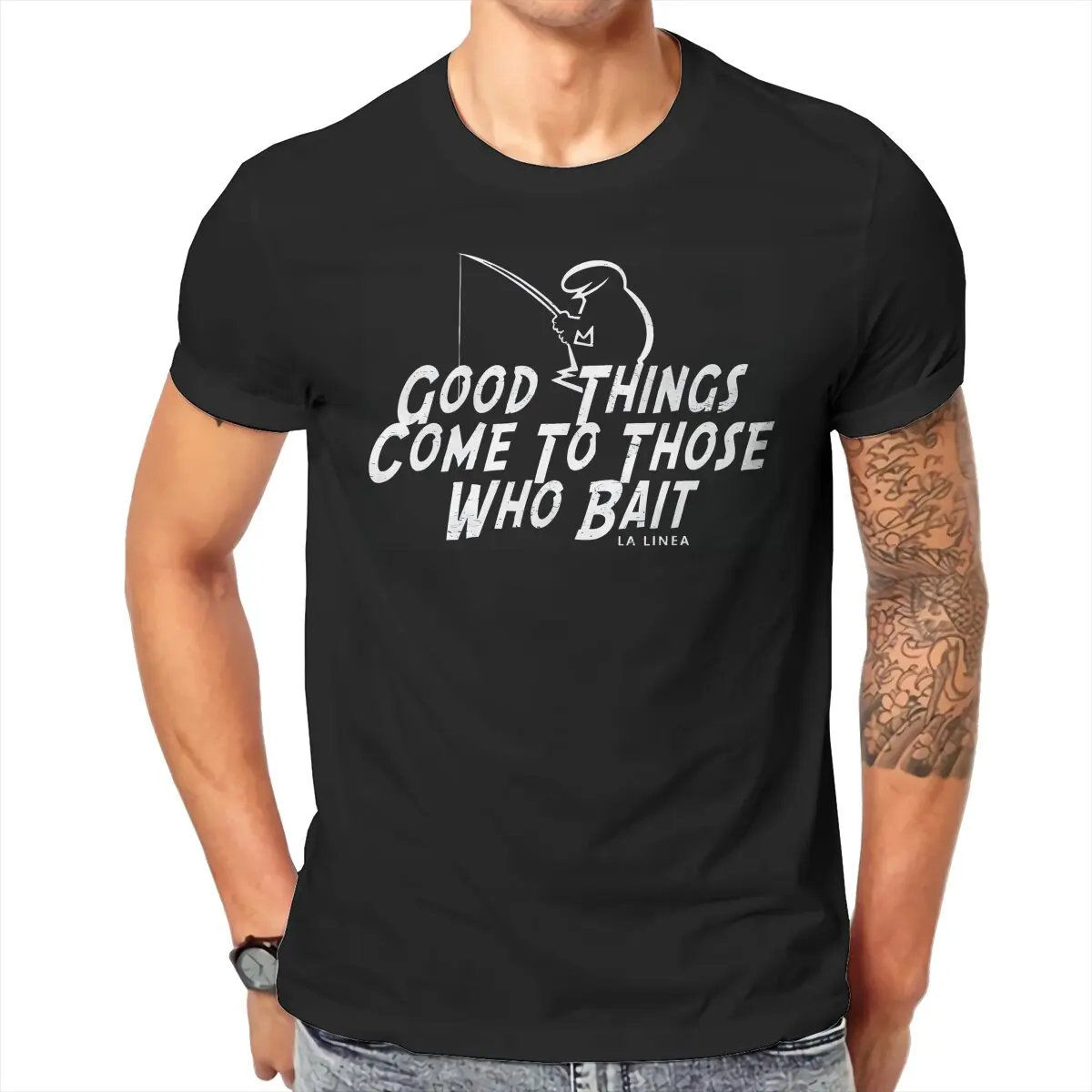 

Оригинальная Мужская футболка из чистого хлопка с надписью «Good Things»