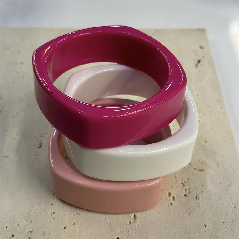 Acrylic Square Cuff Bracelets Bangle for Women