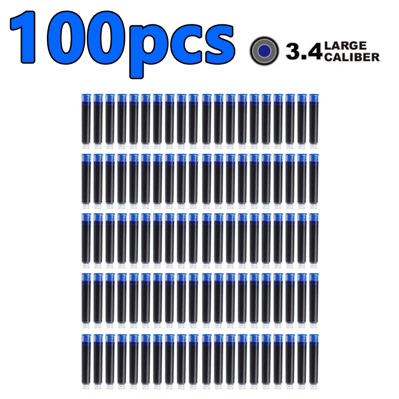 Fountain Pen Ink Cartridge Set - Black, Blue, & Red - High-Quality Refill Pack