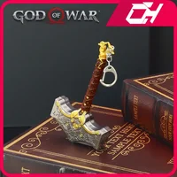 God of War Weapon Kratos Mjölnir The Hammer of Thor Sword Model Keychain 13cm Metal Material Game Periphery Gifts Toys for Boys 1
