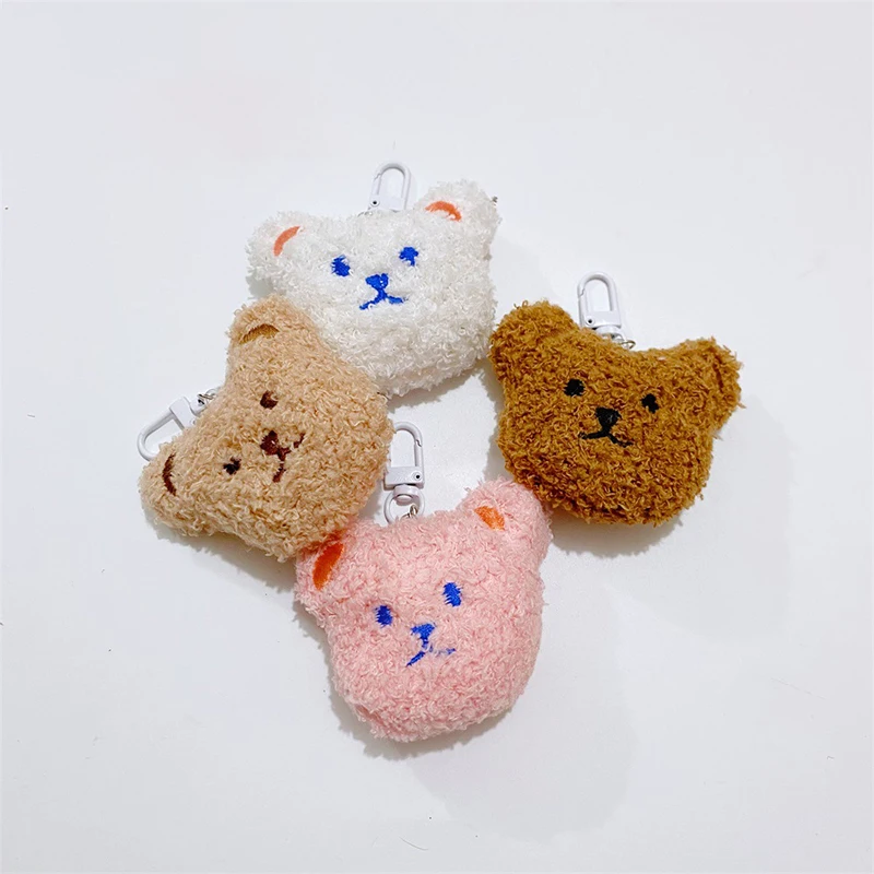 Porte-clés ours en peluche de dessin animé mignon, porte-clés doux, clé de voiture, joli pendentif de sac, décoration de sac à dos, beaux cadeaux