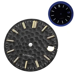 Enhanced Watch Dial with Green Luminous Accents - 28.5mm, Multicolor Options (Gold Black)