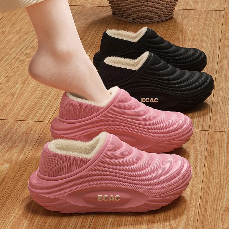 EVA-Winterpantoffeln für Damen und Herren, warm gefüttert, wasserdicht, rutschfest, bequem, für drinnen und draußen, leichte Baumwollclogs_voghion.com
