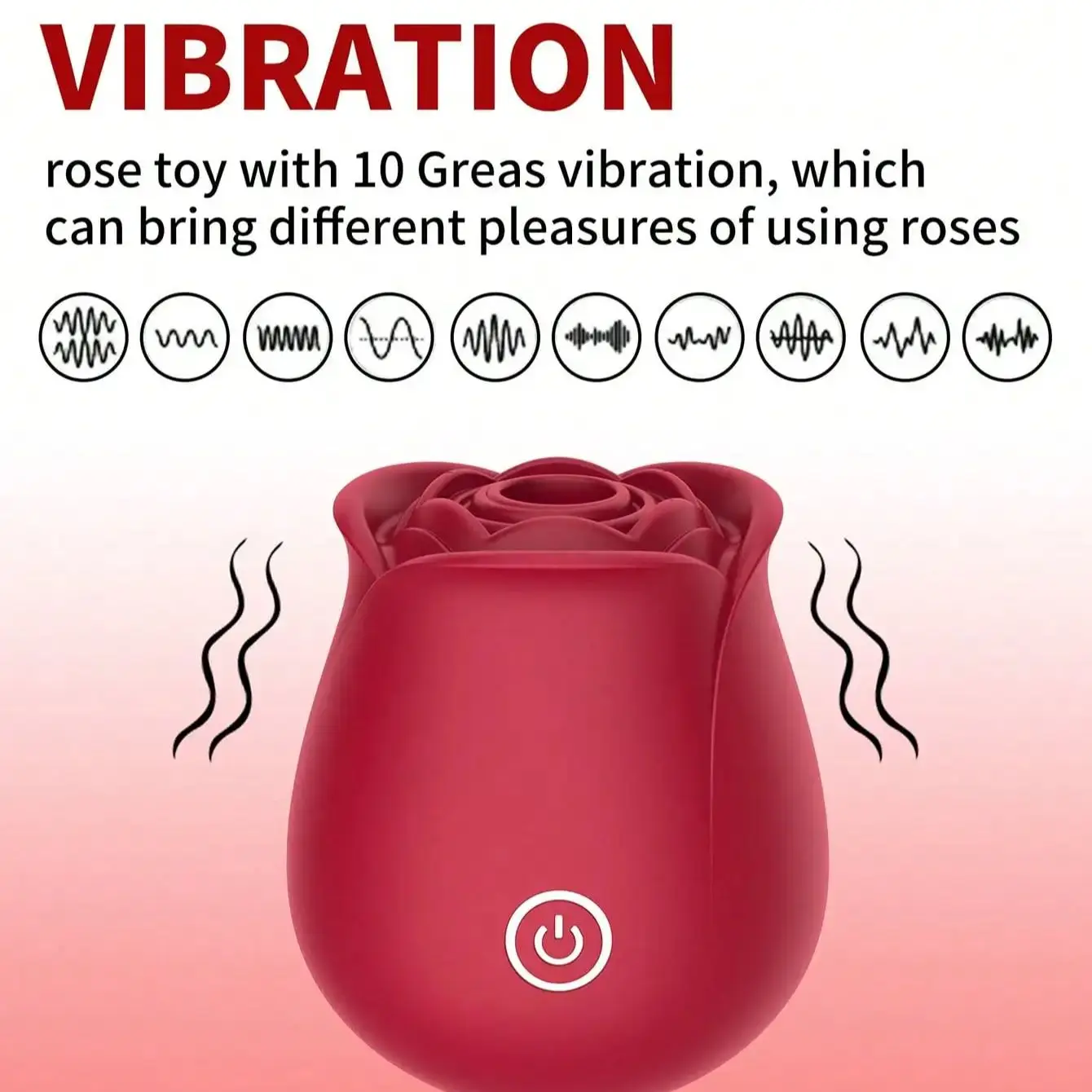 Clitoris vibrator clit sucking vibrator female sex toys rose sucking vibrator vibrator sex toy Rose Vibrator Nipple Clitoral Suction Cup Oral Sex Stimulator Sucking Vibrator for Female Clitoral Masturbation