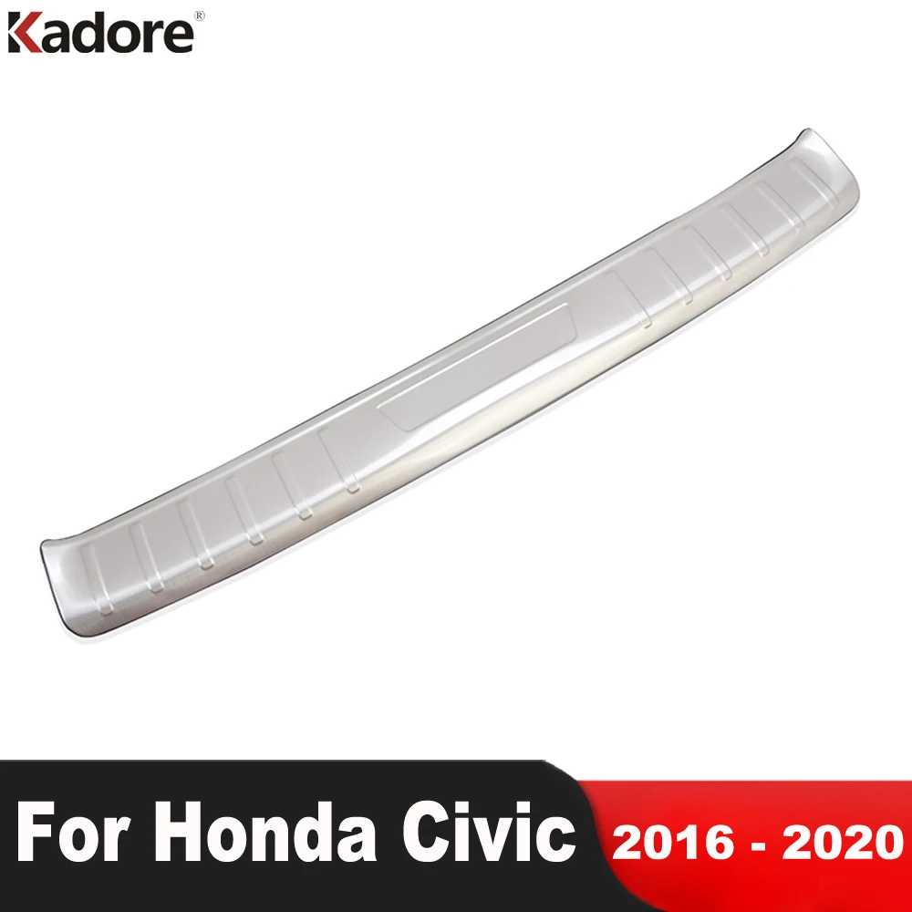 

Накладка на задний бампер для Honda Civic 2016, 2017, 2018, 2019, 2020 седан, стальная Накладка на порог автомобильной двери, защитная накладка