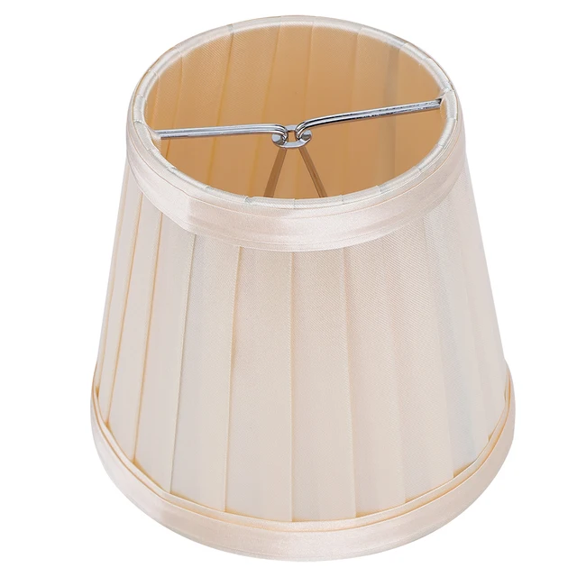 Set 6 Paralume Per Lampadario E14 - Clip-On, Design Tamburo, Colore Crema - Foto 3