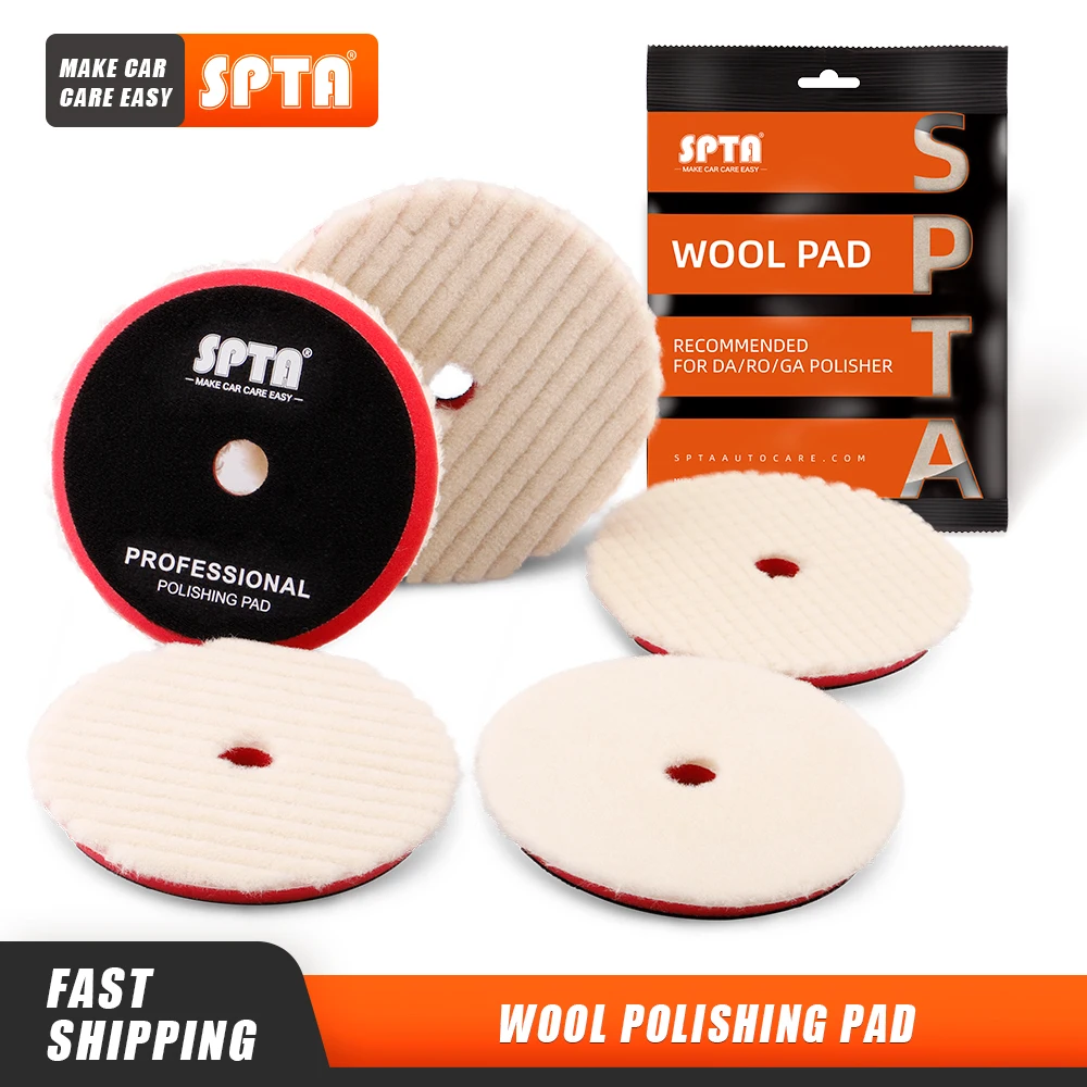 Car Polishing Pad 3"(80mm)/5"(125mm)/6"(150mm) Polishing Japanese Wool Pad for Car Polisher Detailing Scratch Removing 1PC