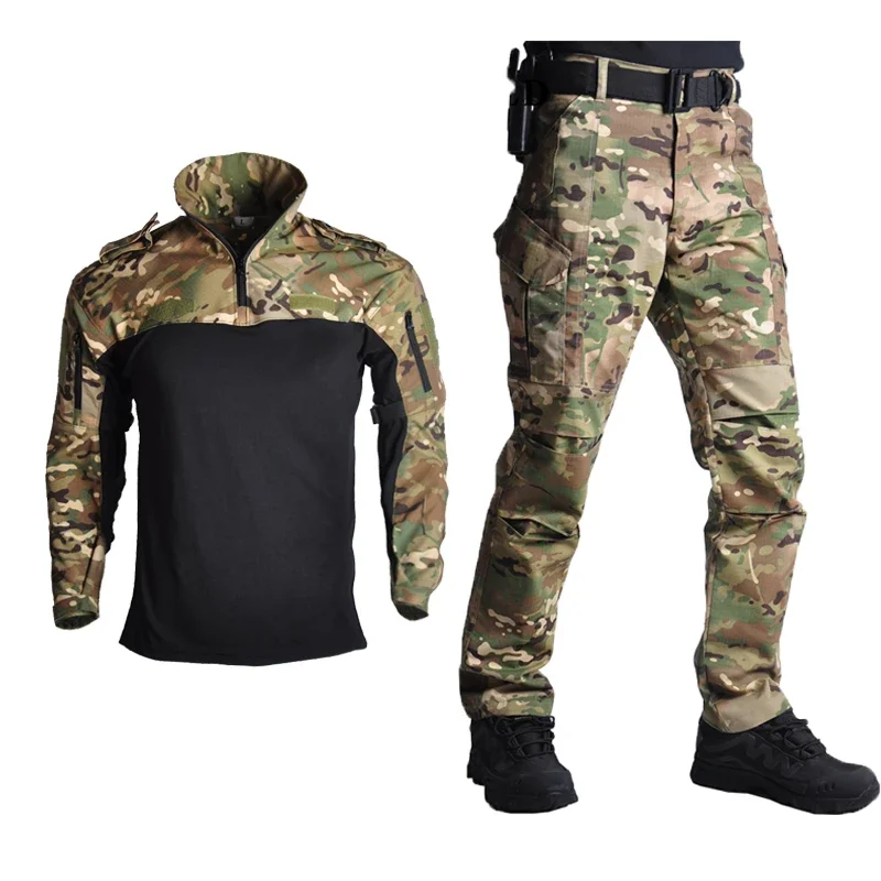 

Airsoft Camouflage Suit Softair Combat Uniform Men Tactical Shirt Wear Resistant Cargo Multicam Paintball Pants Hiking Hunting