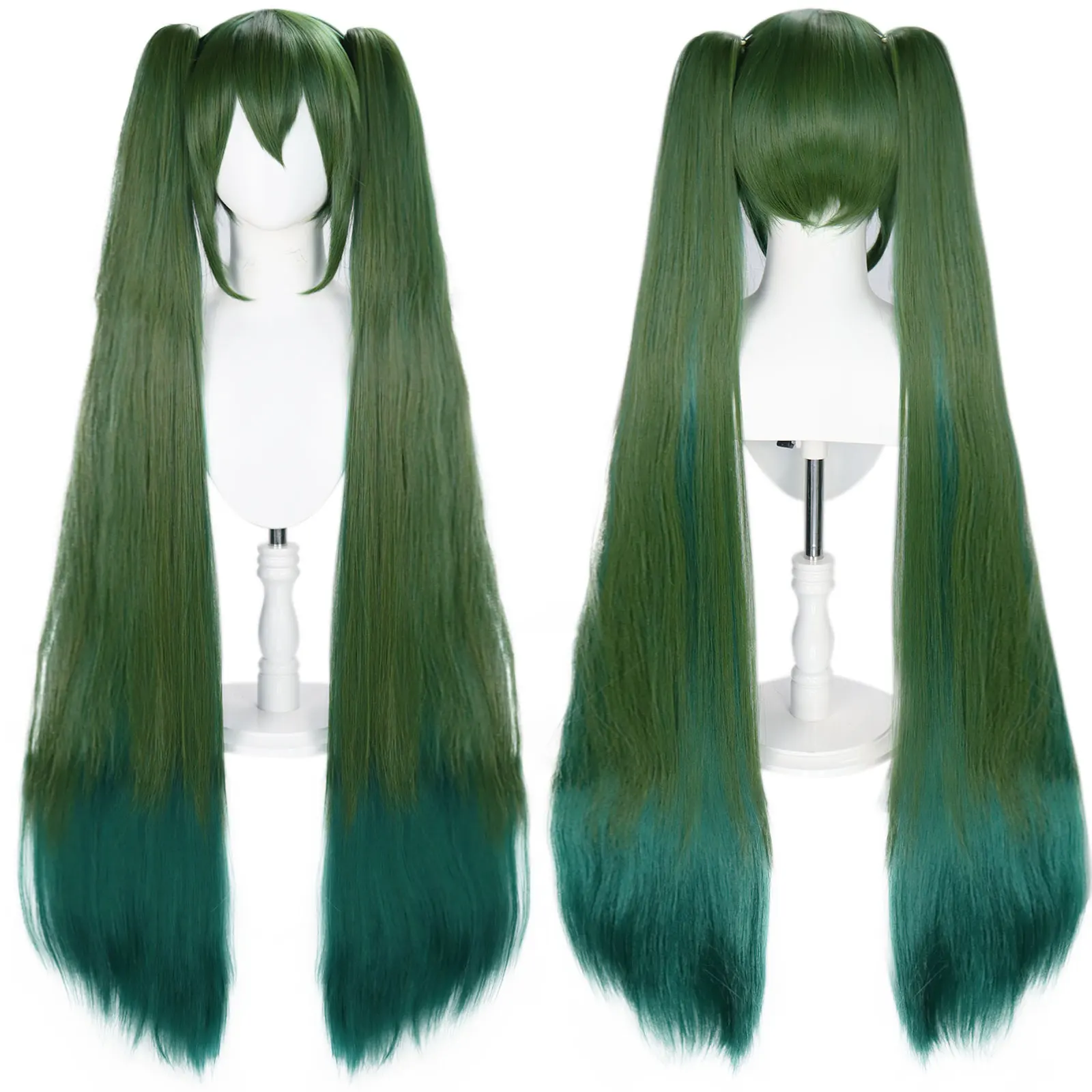 VTuber: Hatsune Miku | Synthetic Double Ponytail Long Straight Cosplay Wig 36 Synthetic Double Ponytail Long Straight Cosplay Wig for Lolita Styling (Universal)