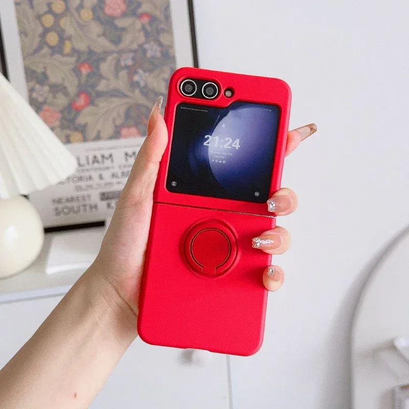 Elegant Rotating Ring Bracket Soft Silicone Phone Case - Shockproof Protector Cover