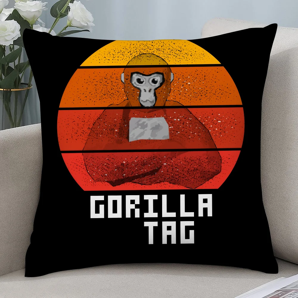G-Gorilla Tag Plush Decorative Pillow Cover - Double-Sided Sofa Cushion Case