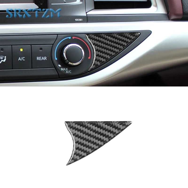 

Carbon Fiber Car Air Conditioning Button Cover Sticker For Toyota Highlander 2015-2018 Auto Accessories Interior