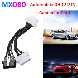 16 Pin OBD2 OBDii OBD 2 Splitter Extension Cable One Male To TWO Female Y Cable OBD2 Splitter OBD2 Extension for Icar3 ELM 327