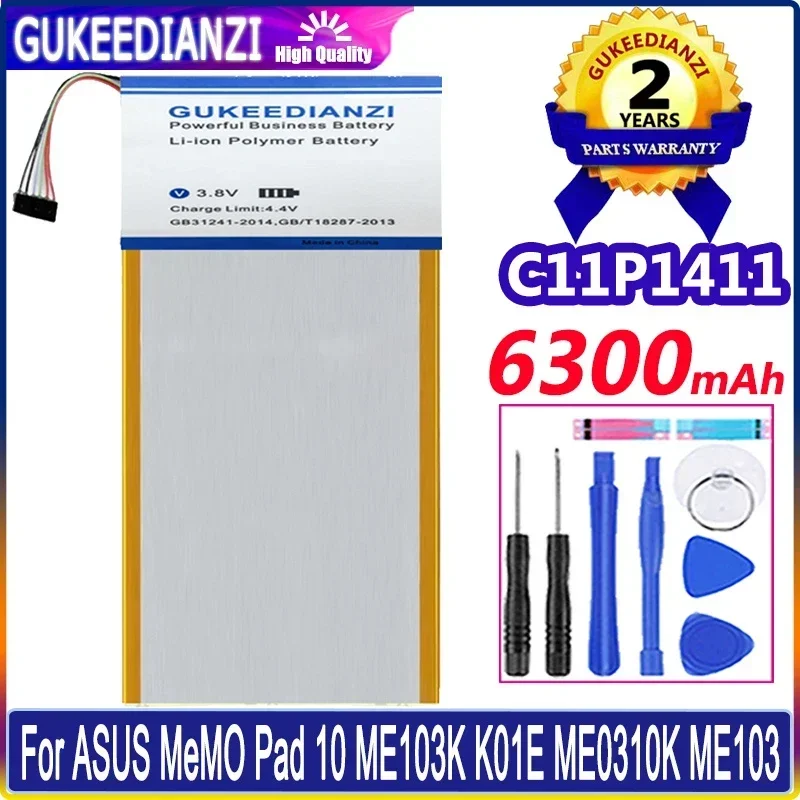 Powerful 6300mAh Tablet Battery for ASUS MeMO Pad 10 ME103K K01E ME0310K ME103, Model C11P1411