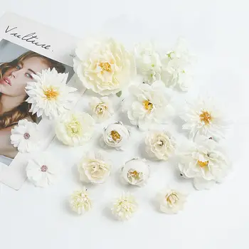 Rose Artificial Flowers Set Peony Fake Flowers For Home Decor Wedding Marriage Decorations Ornaments Bouquet Garland Accessories 6