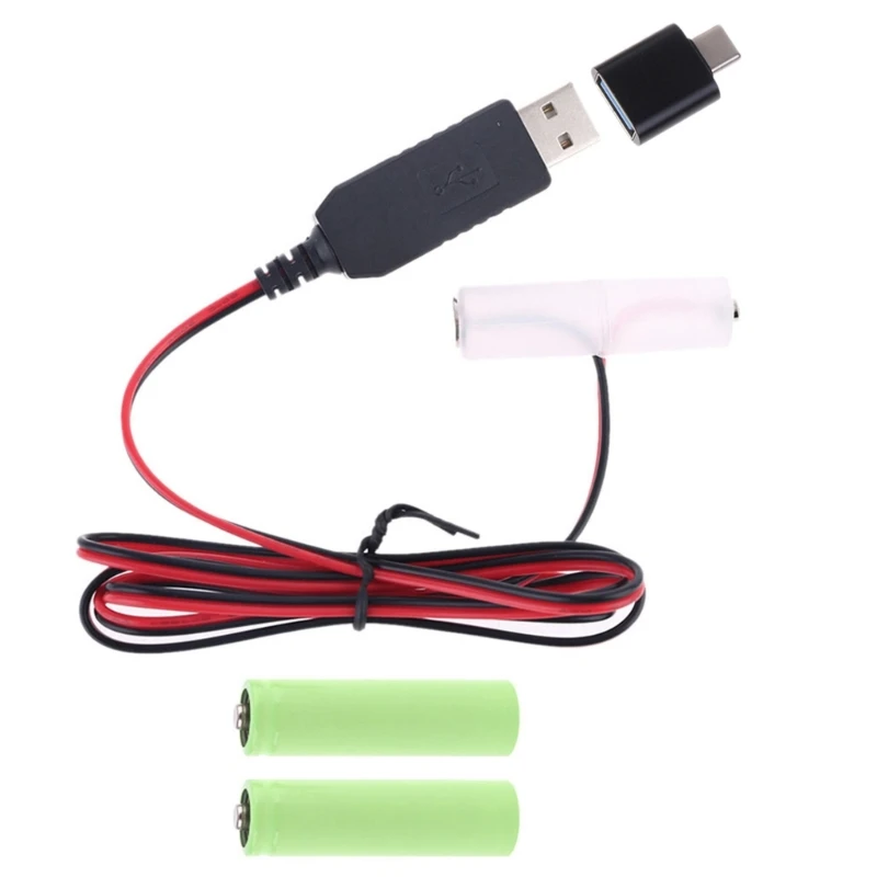 AA Battery Eliminator Cable with Type-C Converter USB or Type-C thumbnail 4