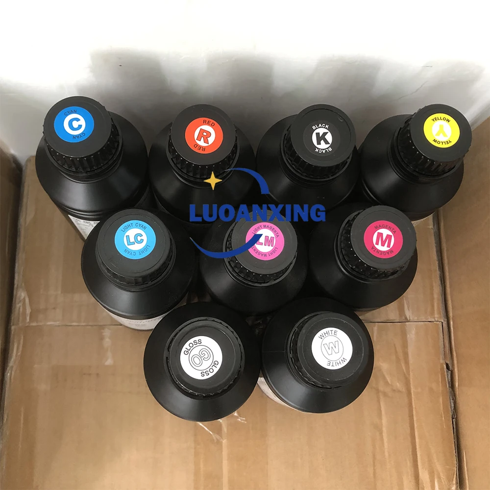 Printer UV Ink 500MLBottle LED For Epson i1600 L800 L805 L1800 I3200 R330 1390UV Printer UV Varnish Gloss DTF foil varnish