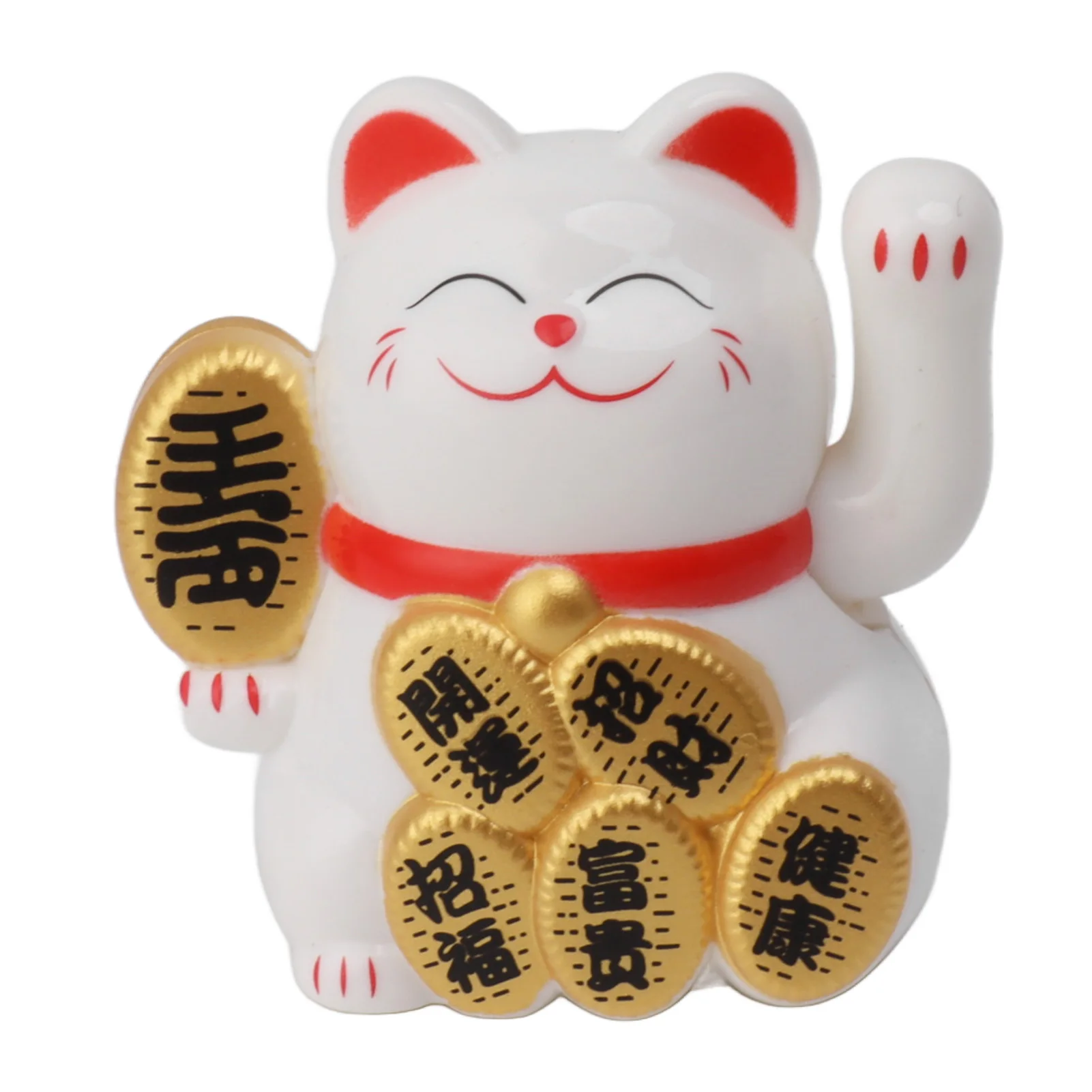 2 Inch Mini Solar Powered Lucky Cat Cute Waving Lucky Wealth Welcoming Cats For Home Room Car Decoration