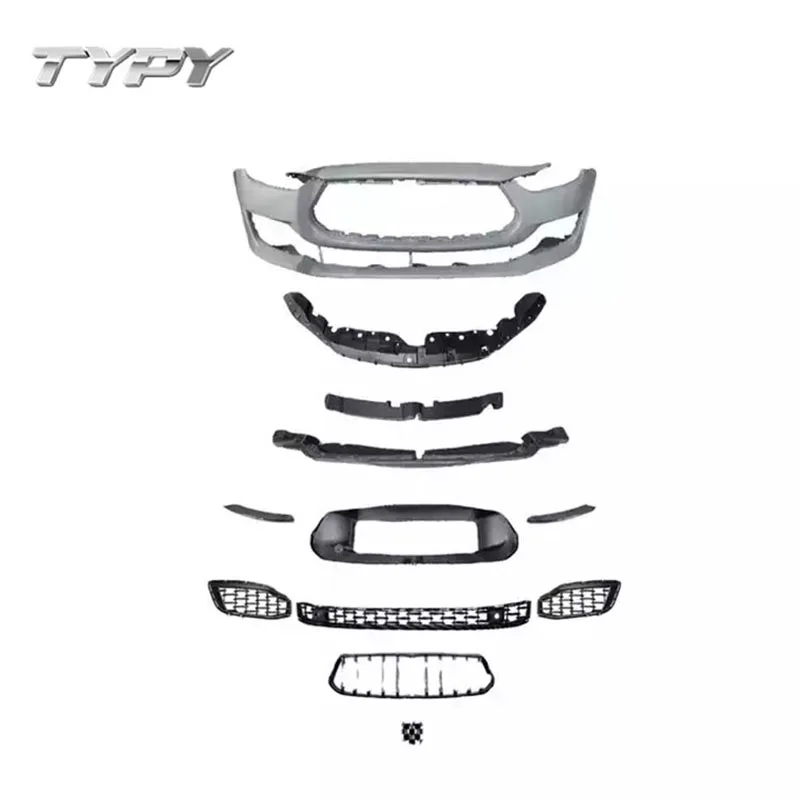 

Front Bumper Grille For Maserati Ghibli 2014-2017 Upgrade 2021 GT New Bumper Grille Front Bodykit