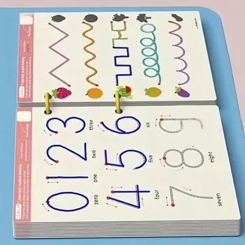 Pagina 32 Libro di scrittura riutilizzabile per bambini - Quaderno di pratica cancellabile per età 3-6 anni | Blocco didattico durevole per l'allenamento con la scrittura a mano