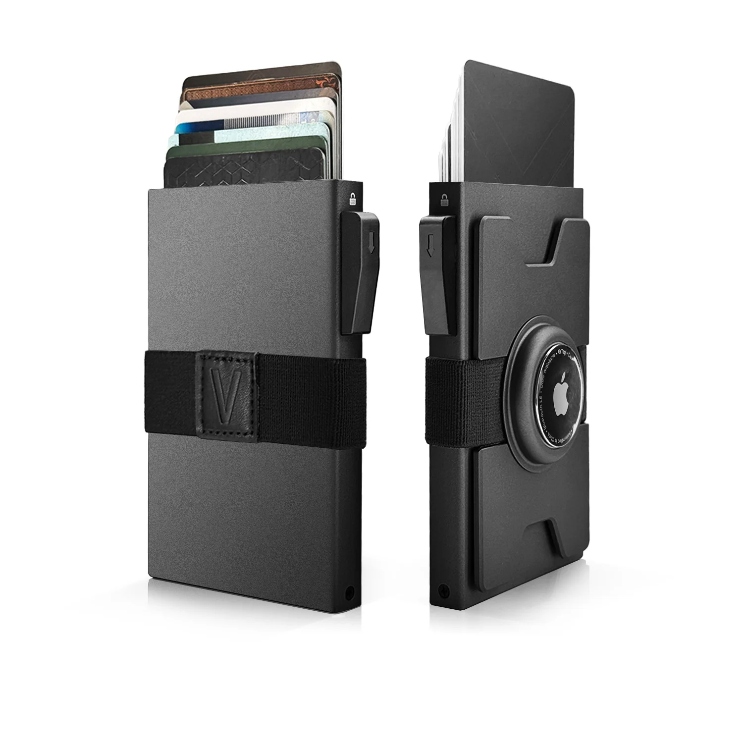 Sleek RFID Blocking Metal Wallet: Minimalist Pop-Up Card Design